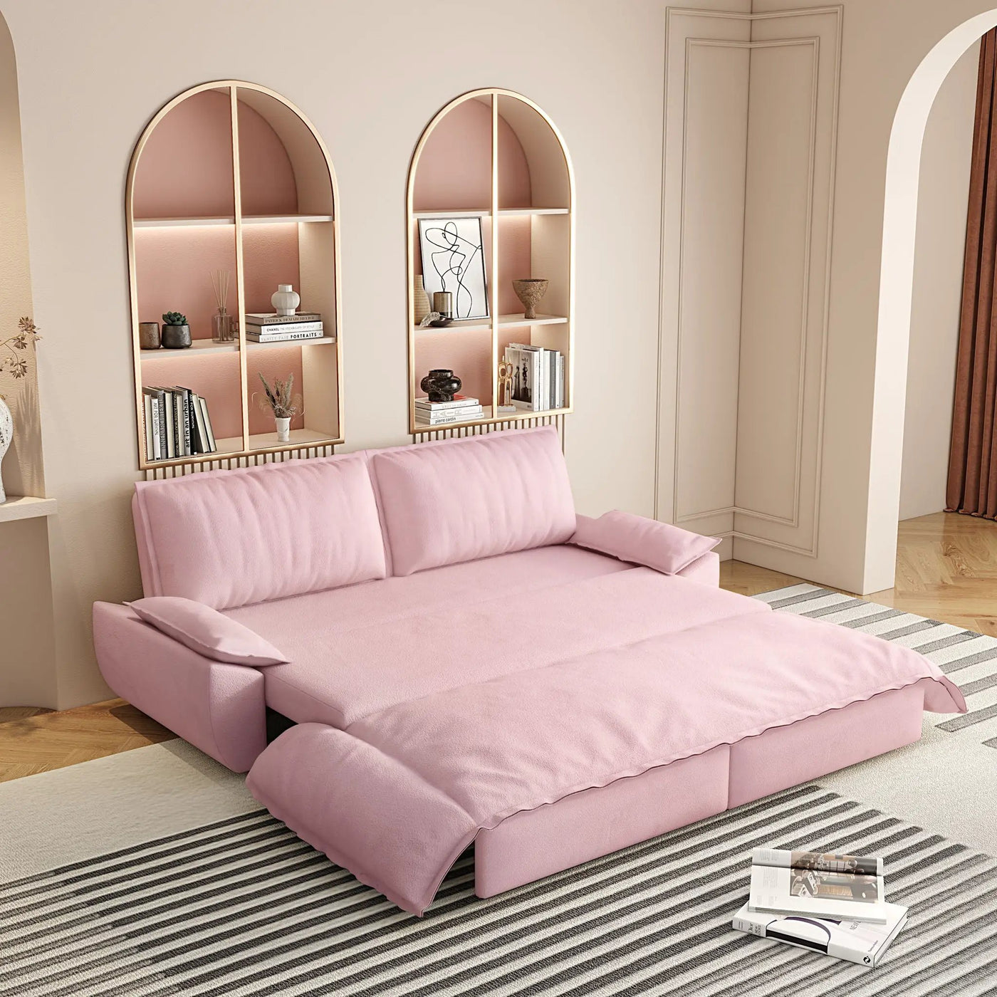 Queen Pull Out Sofa Bed, 3 In 1 Convertible Sleeper Sofa by HouseOfZazla