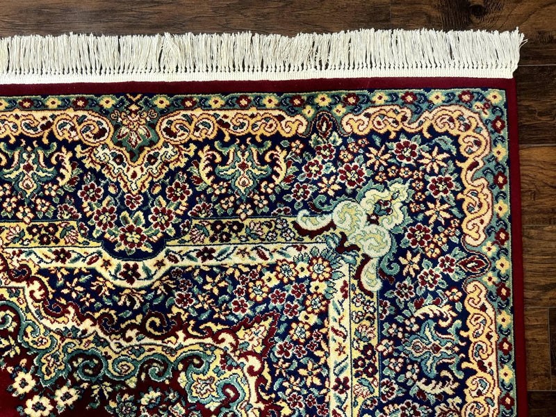 Power Loomed Persian Oriental Rug 9x12, Vintage Wool Pile, Kirman Design by Jewel Rugs