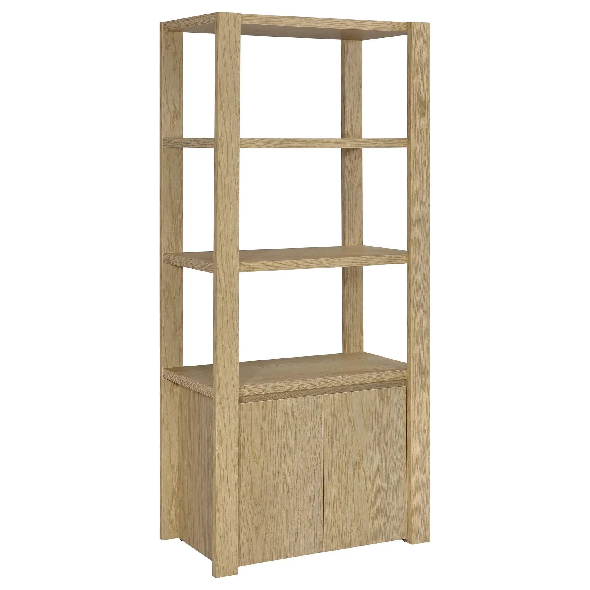 Laurelton 3-shelf Media Tower Tall Pier Cabinet Light Oak by Unique Piece Furniture