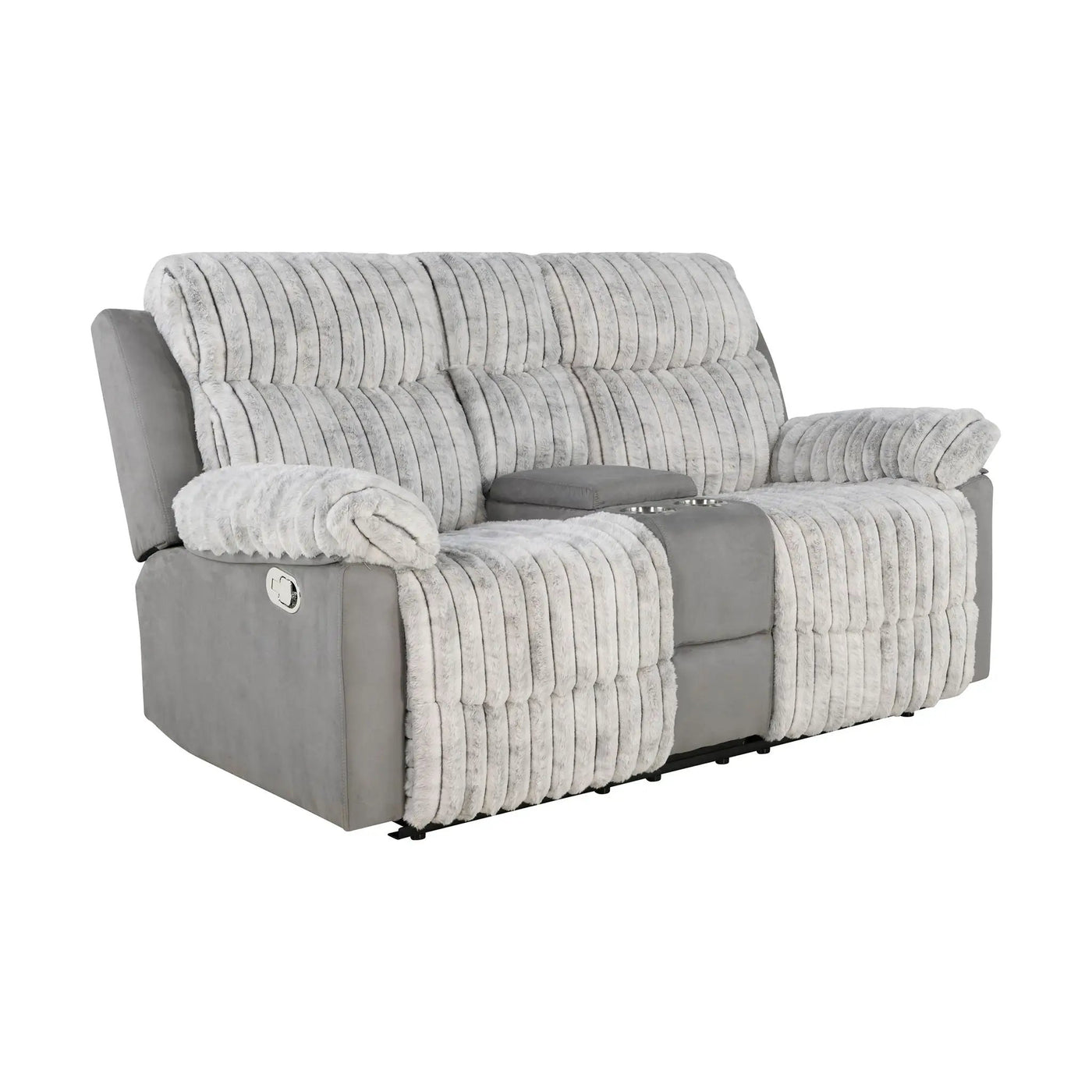 Bruni - Console Reclining Loveseat With Manual Recline by HouseOfZazla