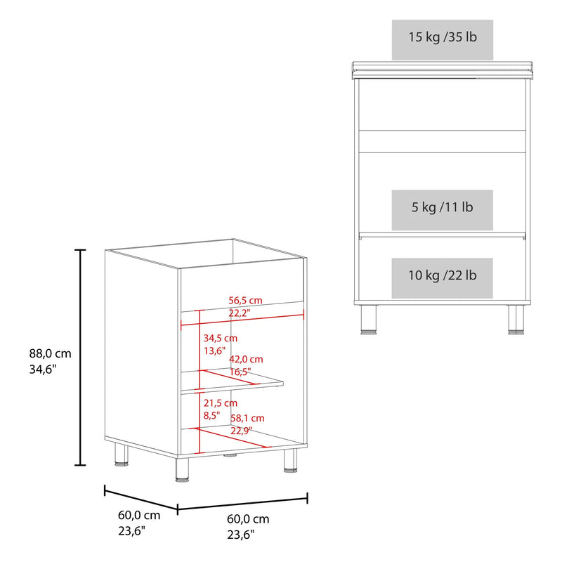 Demolotion Utility Sink Cabinet with Dual Compartments and Storage by HouseOfZazla