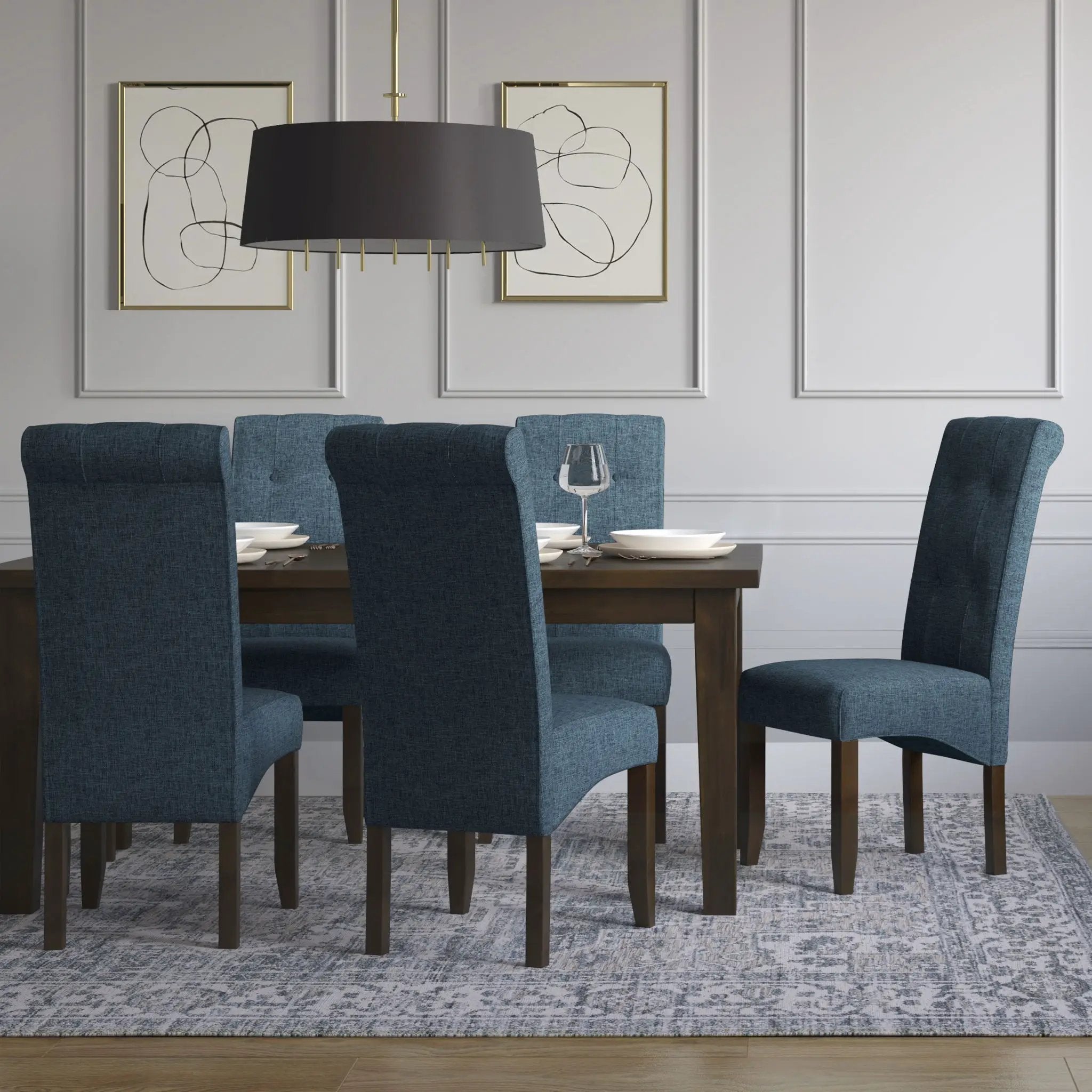 Cosmopolitan - Deluxe Tufted Parson Upholstered Chair (Set of 2) by HouseOfZazla
