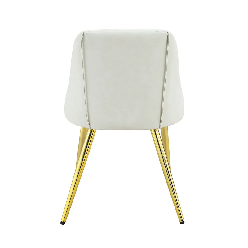 Gaines - Synthetic Leather Side Chair (Set of 2) - White by HouseOfZazla