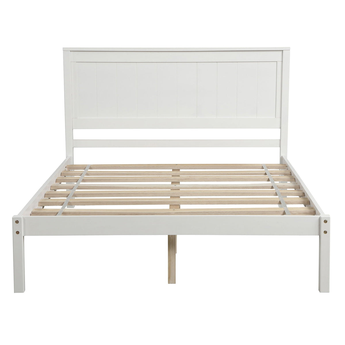 Platform Bed Frame with Headboard - Pine Wood, No Box Spring Needed, photo 5 of 40