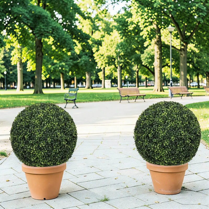 18.5In Dark Artificial Topiary Balls by HouseOfZazla