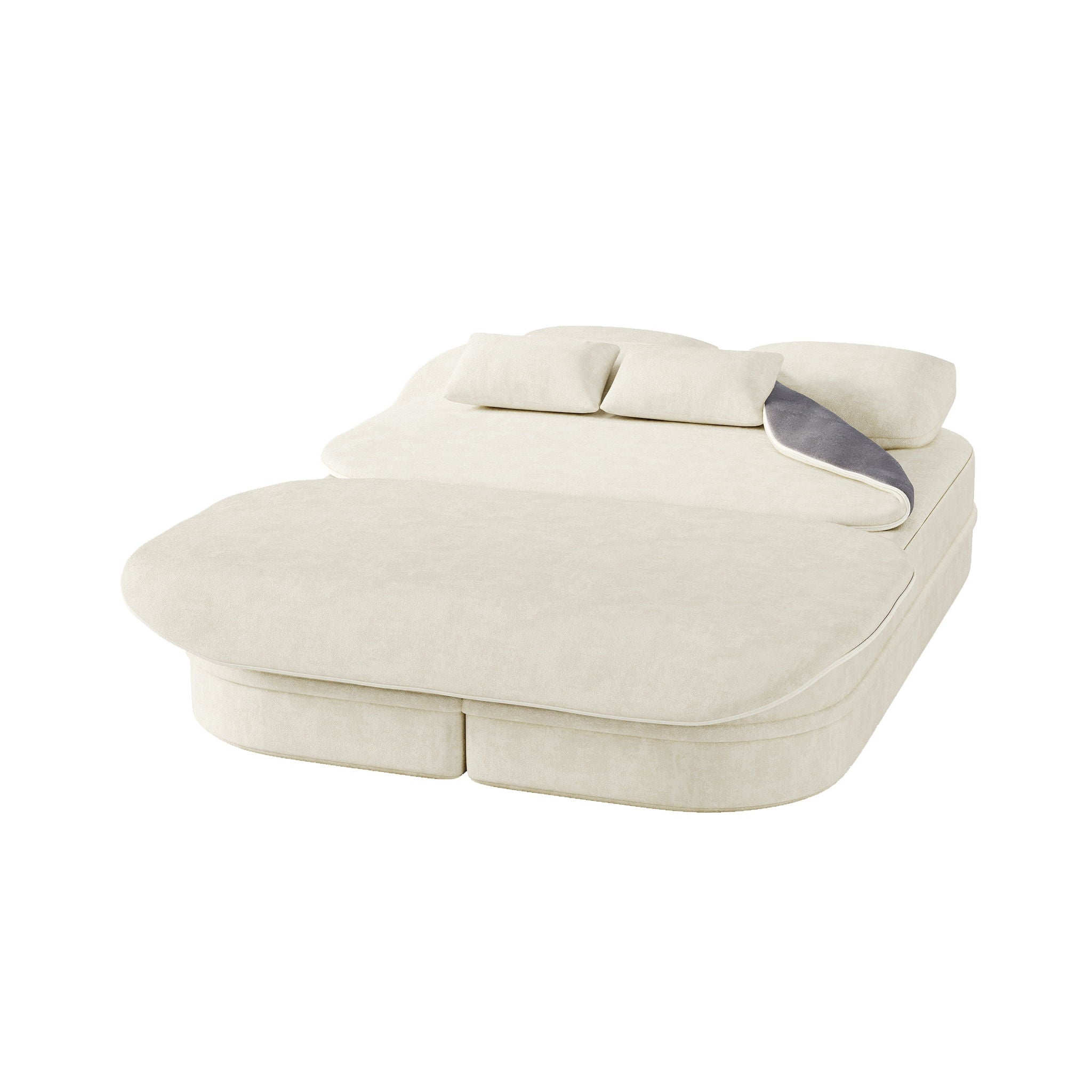 2 In 1 Foldable Sofa Bed With Multi Functional Blanket, Floor Lounge Sofa by HouseOfZazla