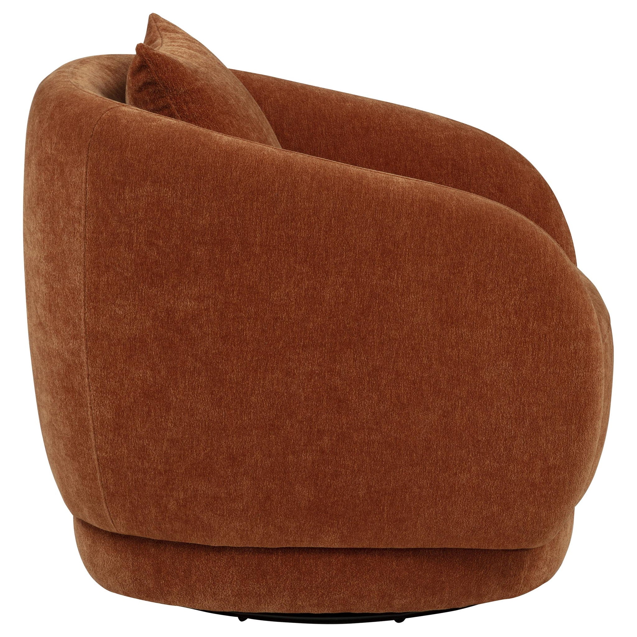 Arnaud Chenille Upholstered Swivel Accent Chair Burnt Orange by Unique Piece Furniture