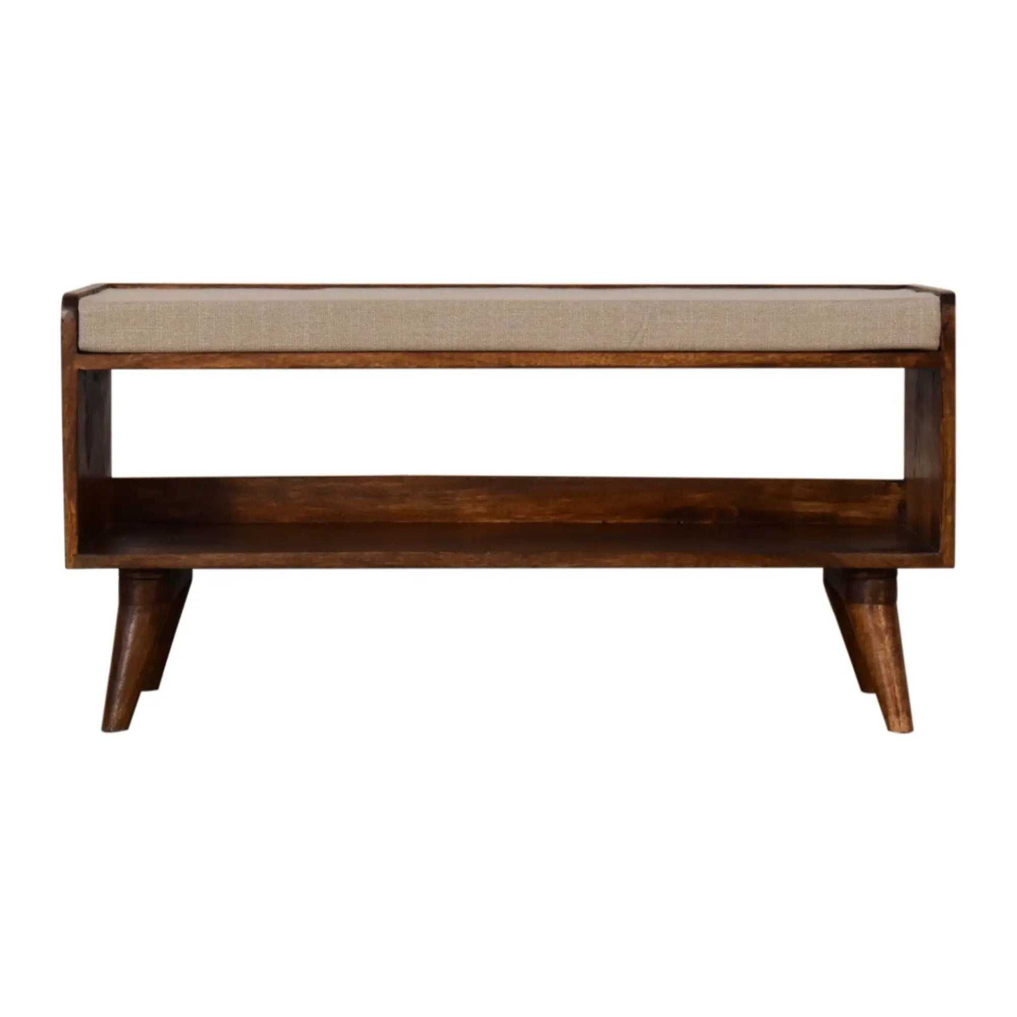 Solid Wood Bench With Upholstered Sea by HouseOfZazla