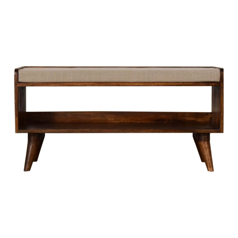 Solid Wood Bench With Upholstered Sea by HouseOfZazla