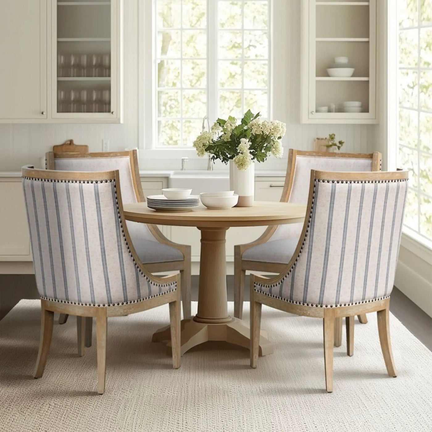 Upholstered Dining Chair With Nailhead Trim by HouseOfZazla
