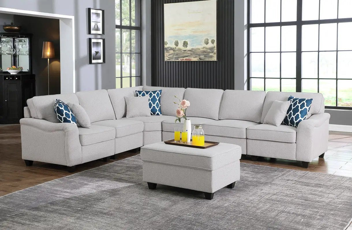 Leo - Comfor Modular Sofa And Ottoman by HouseOfZazla