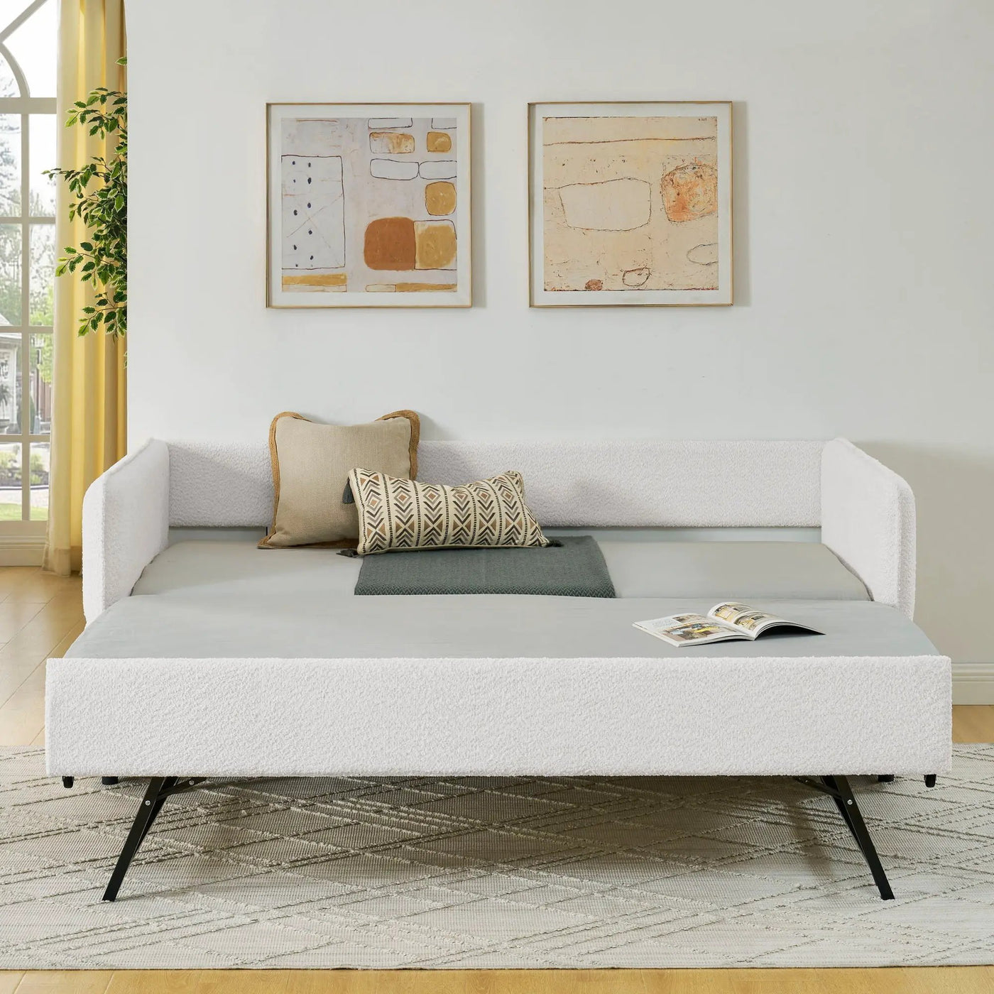 Upholstered Daybed With Pop Up Trundle by Unique Piece Furniture