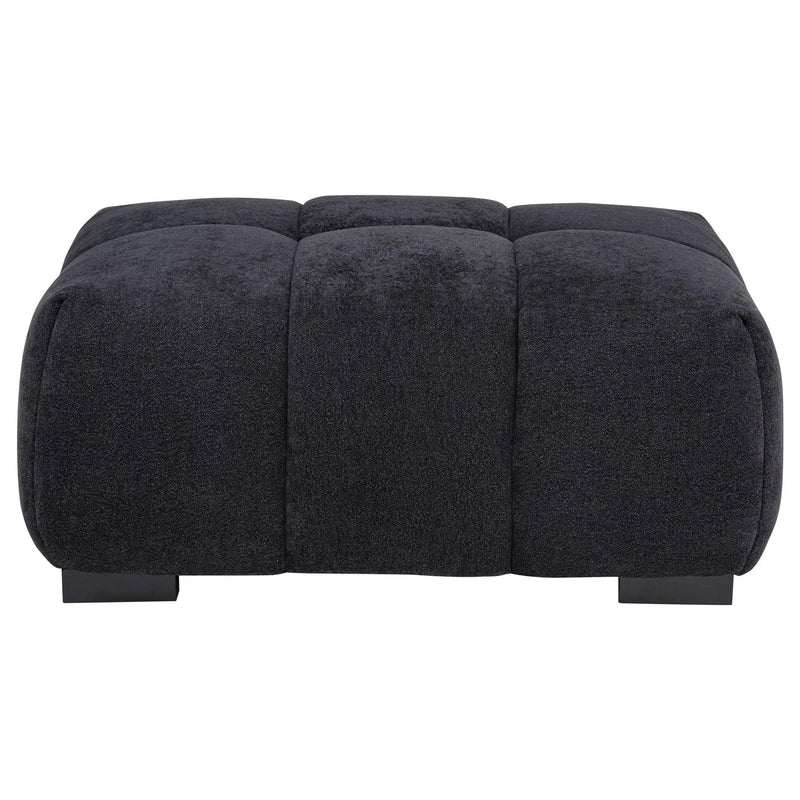 Octavia Upholstered Rectangular Ottoman Black by Unique Piece Furniture