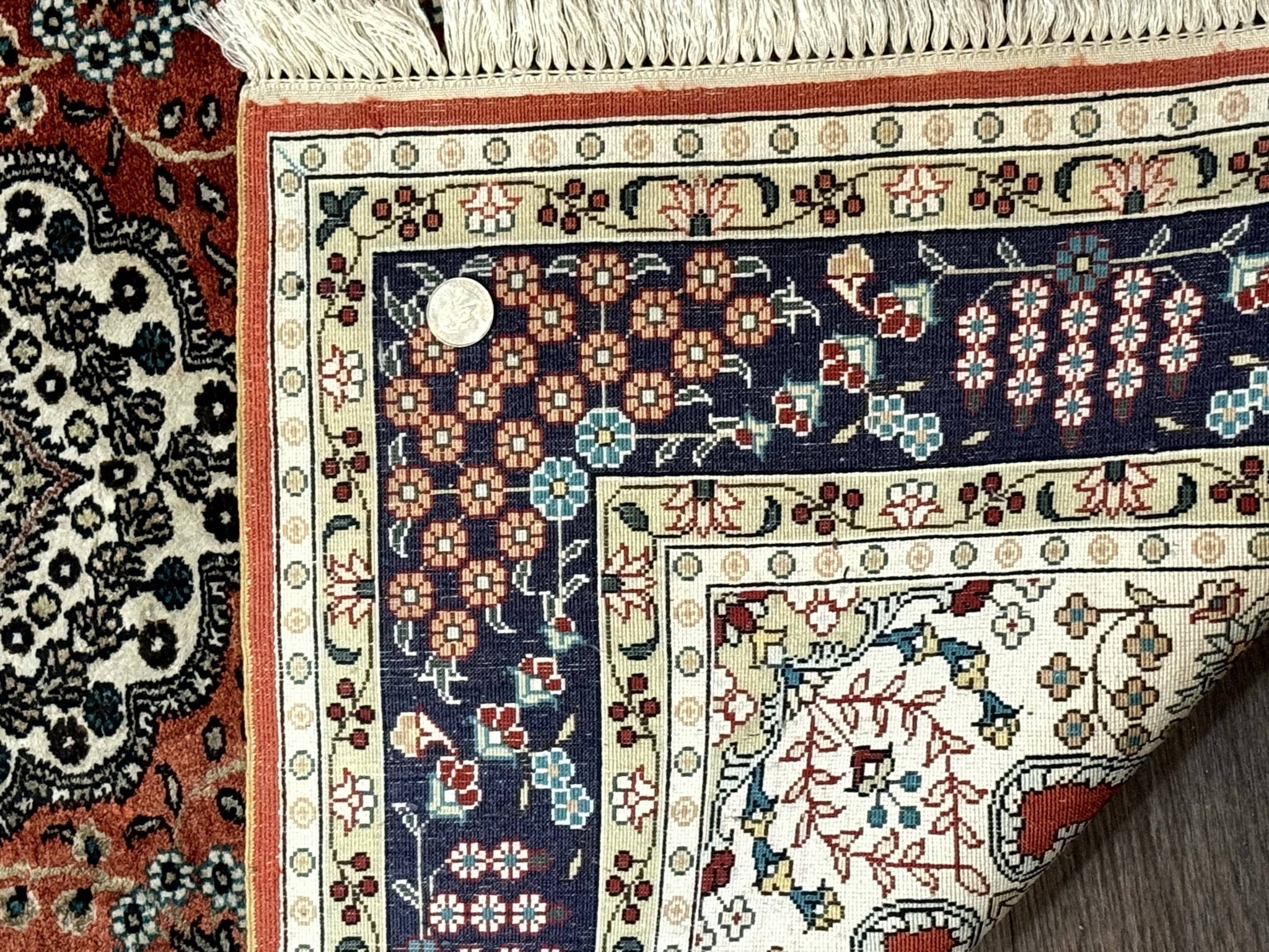 Turkish Silk Runner Rug 3x8, Short Runner Rug, Red, Floral Medallions, Very Fine 360 KPSI, 3 x 8 Runner by Jewel Rugs