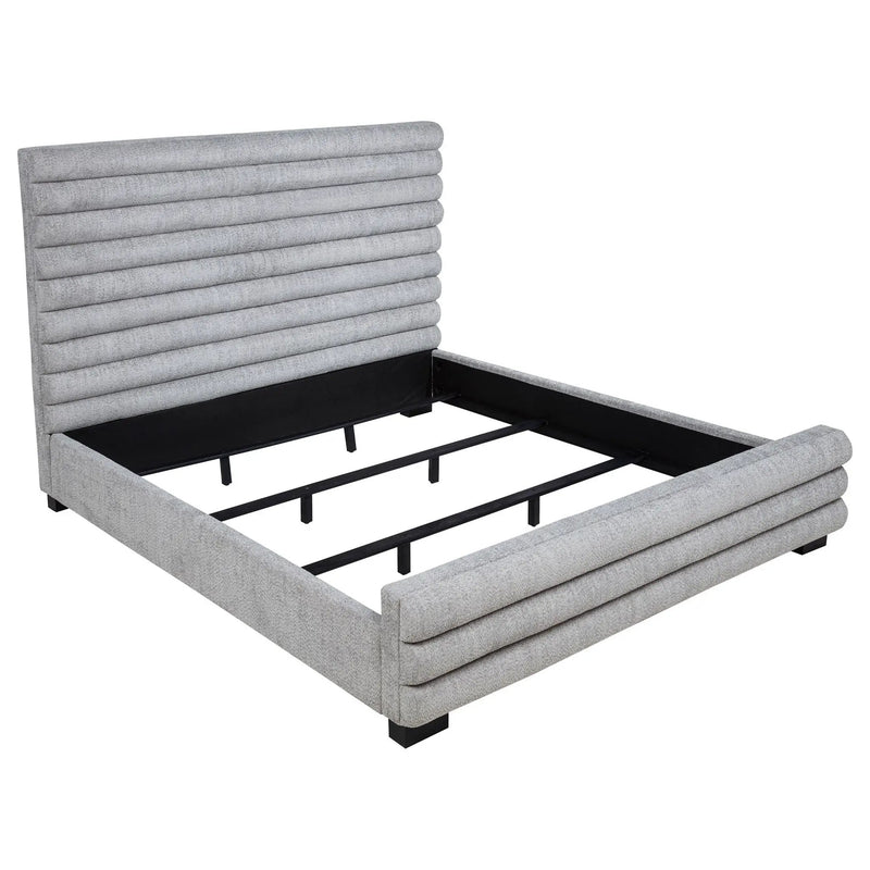 Patricia 58-inch Boucle Upholstered California King Bed Grey by Unique Piece Furniture