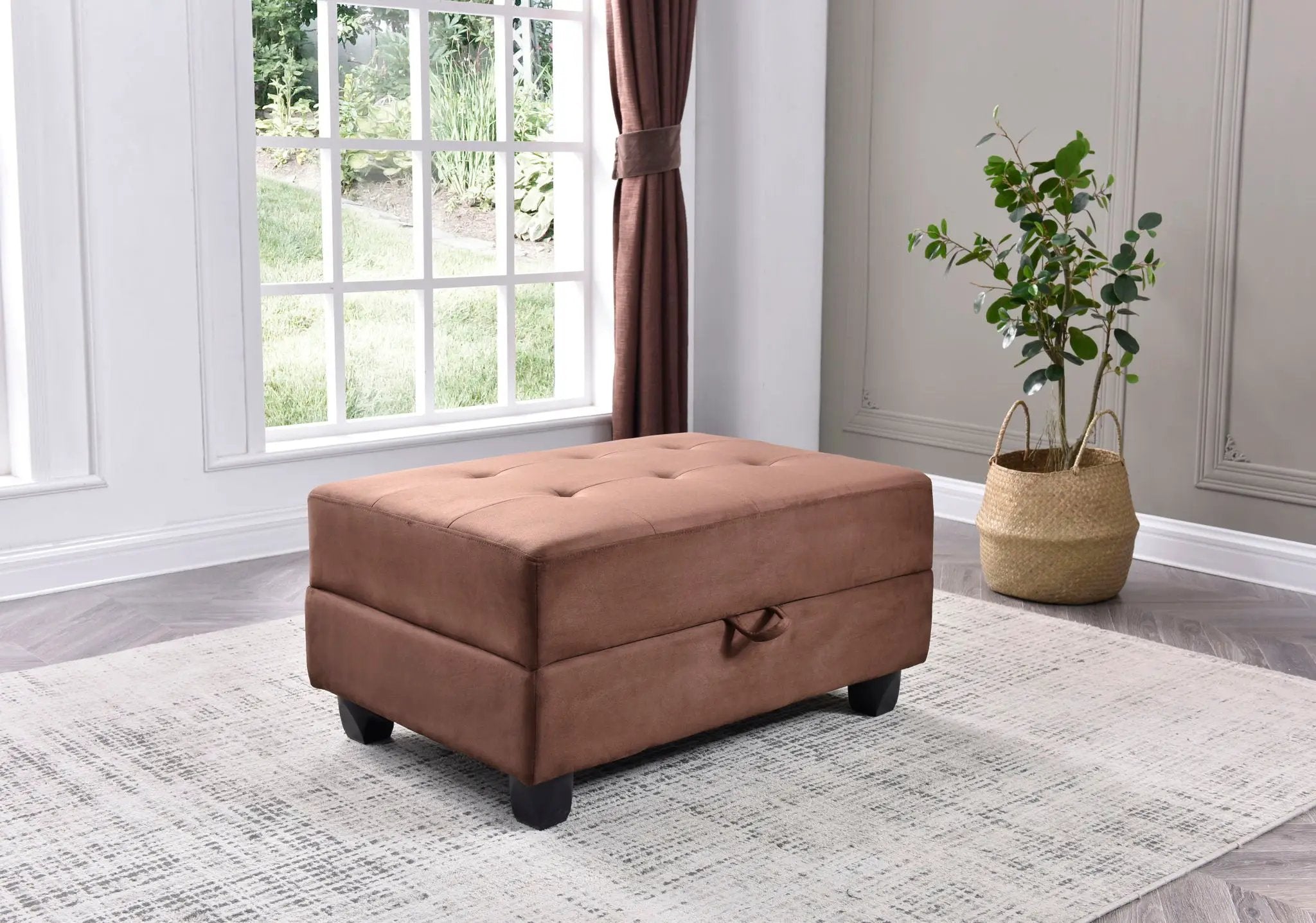 Stylish Storage Contemporary Ottoman by Unique Piece Furniture