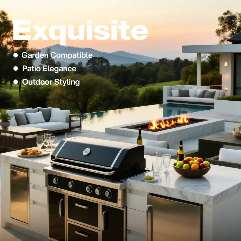 49'' Stainless Steel Standard Grill Featuring Infrared Back Burner by HouseOfZazla