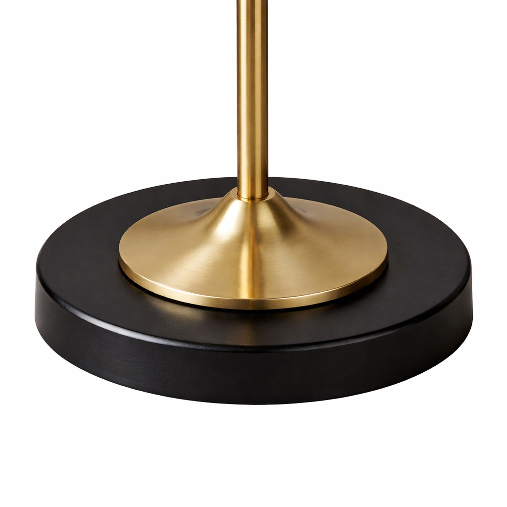 Axis - Floor Lamp With 4 Way Switch Double Spots With Base - Black / Gold by HouseOfZazla