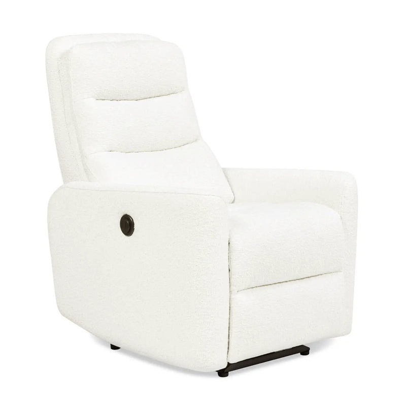 Bloomy - High Back Power Recliner Motion Chair - Chiffon White by HouseOfZazla