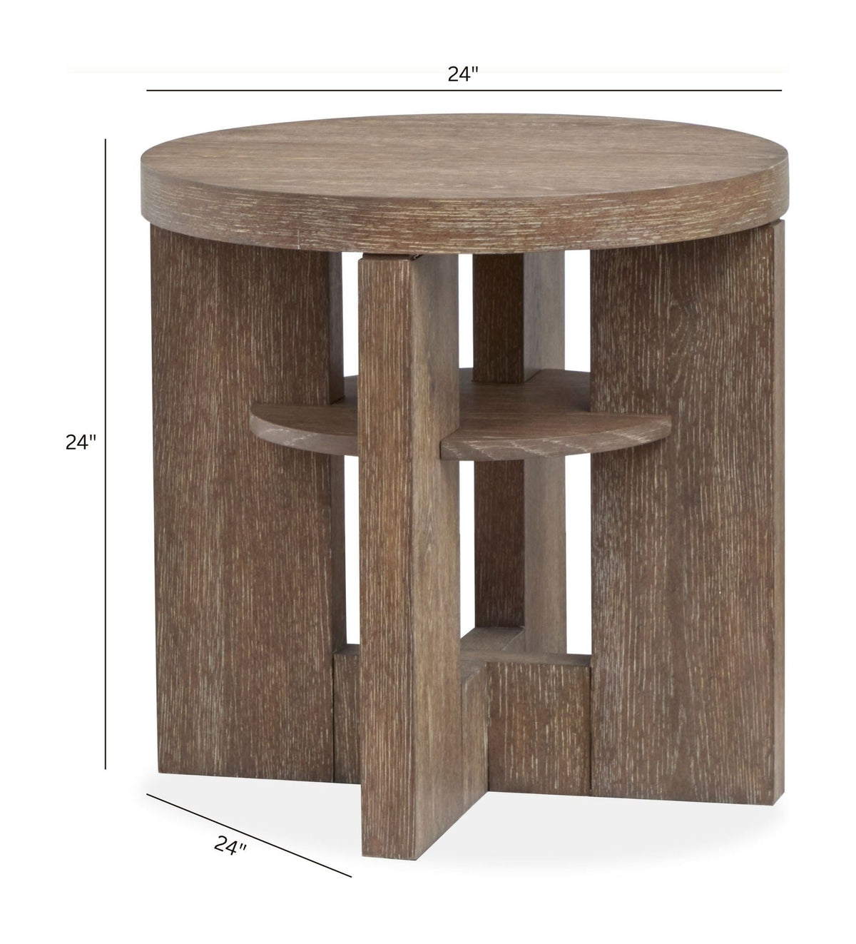Cypress - Round End Table - Spiced Brown, photo 3 of 6