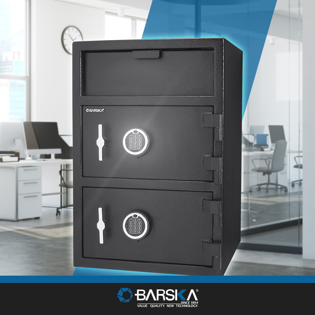 Digital Keypad 2 Lock Depository Safe 1 6 2 Cubic Ft - Black by HouseOfZazla