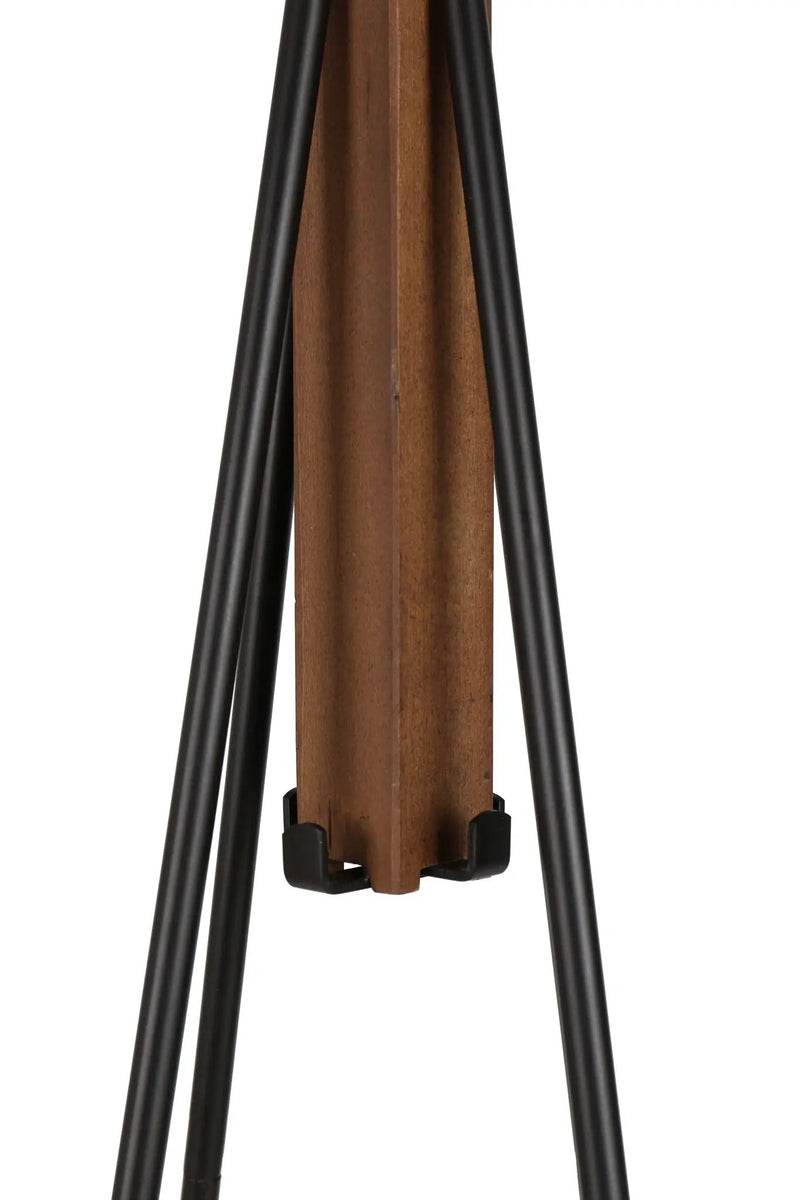 Reclaimed Wood And Metal Freestanding Coat Rack With Hooks Use In Bedroom, Living Room - Natural by HouseOfZazla