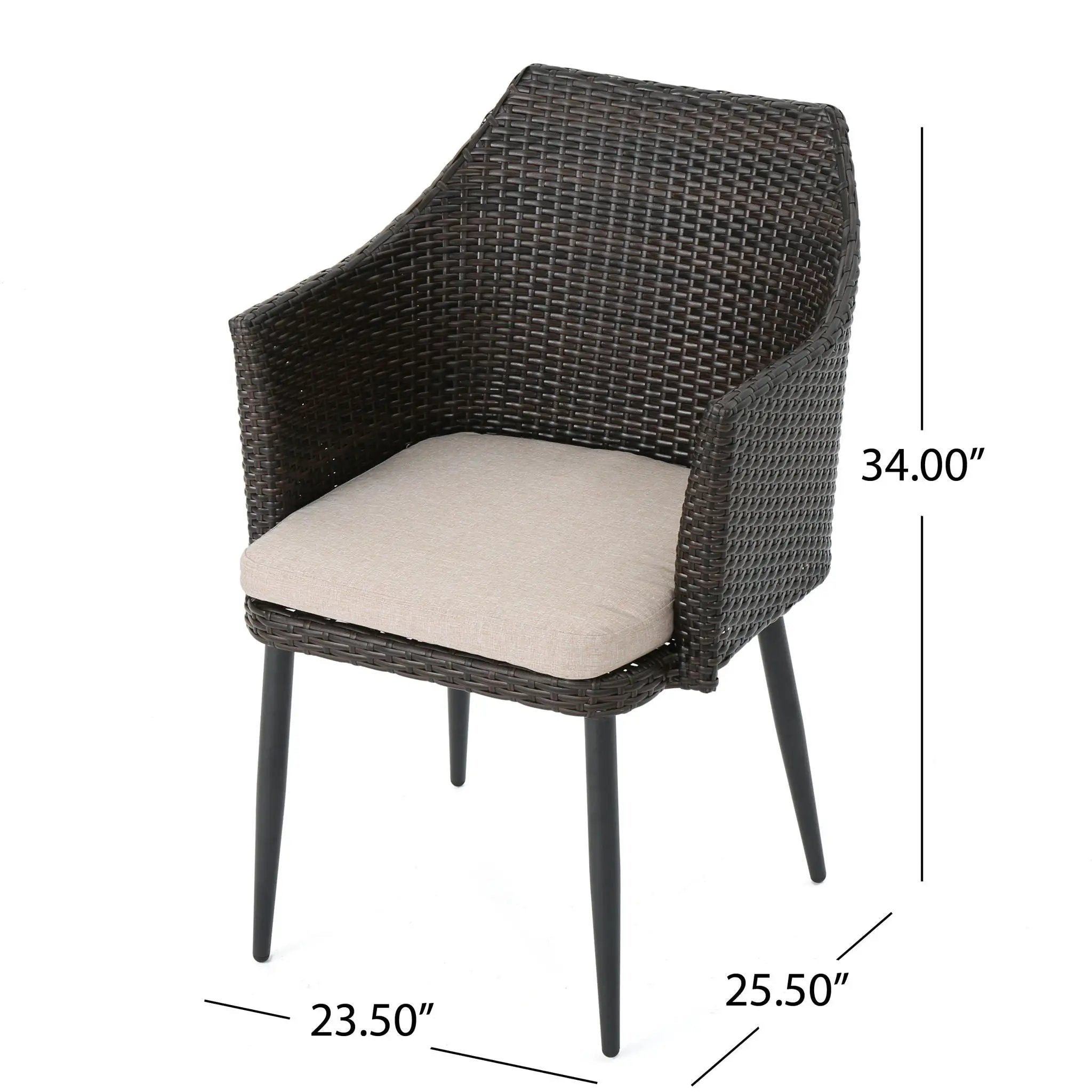 Kenneth Outdoor Dining Chair Set of 2 by HouseOfZazla