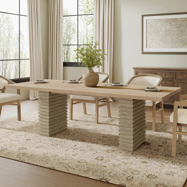 95-Inch Dining Table in Light Ash