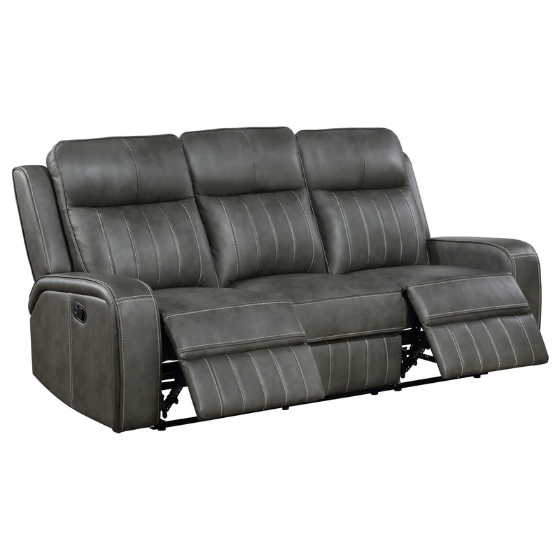 Forrest - 2 Piece Motion Reclining Sofa Set - Gray