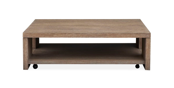 Cypress - Square Cocktail Table With Casters - Spiced Brown, photo 2 of 6