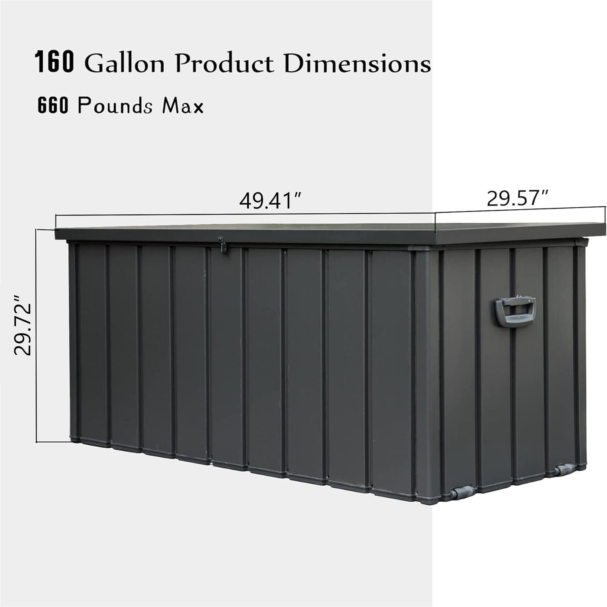 160 Gallon Outdoor Storage Deck Box Waterproof, Large Patio Storage Bin by HouseOfZazla