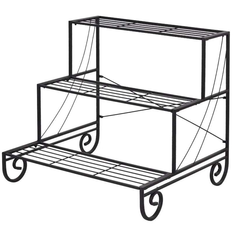 3 Tier Outdoor Metal Garden Planter Holder Shelf by DirectDeals