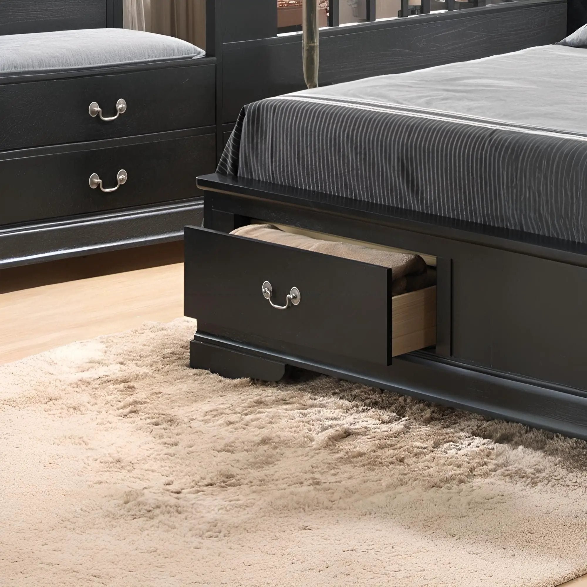 Upholstered Panel Sleigh Bed Design by Unique Piece Furniture