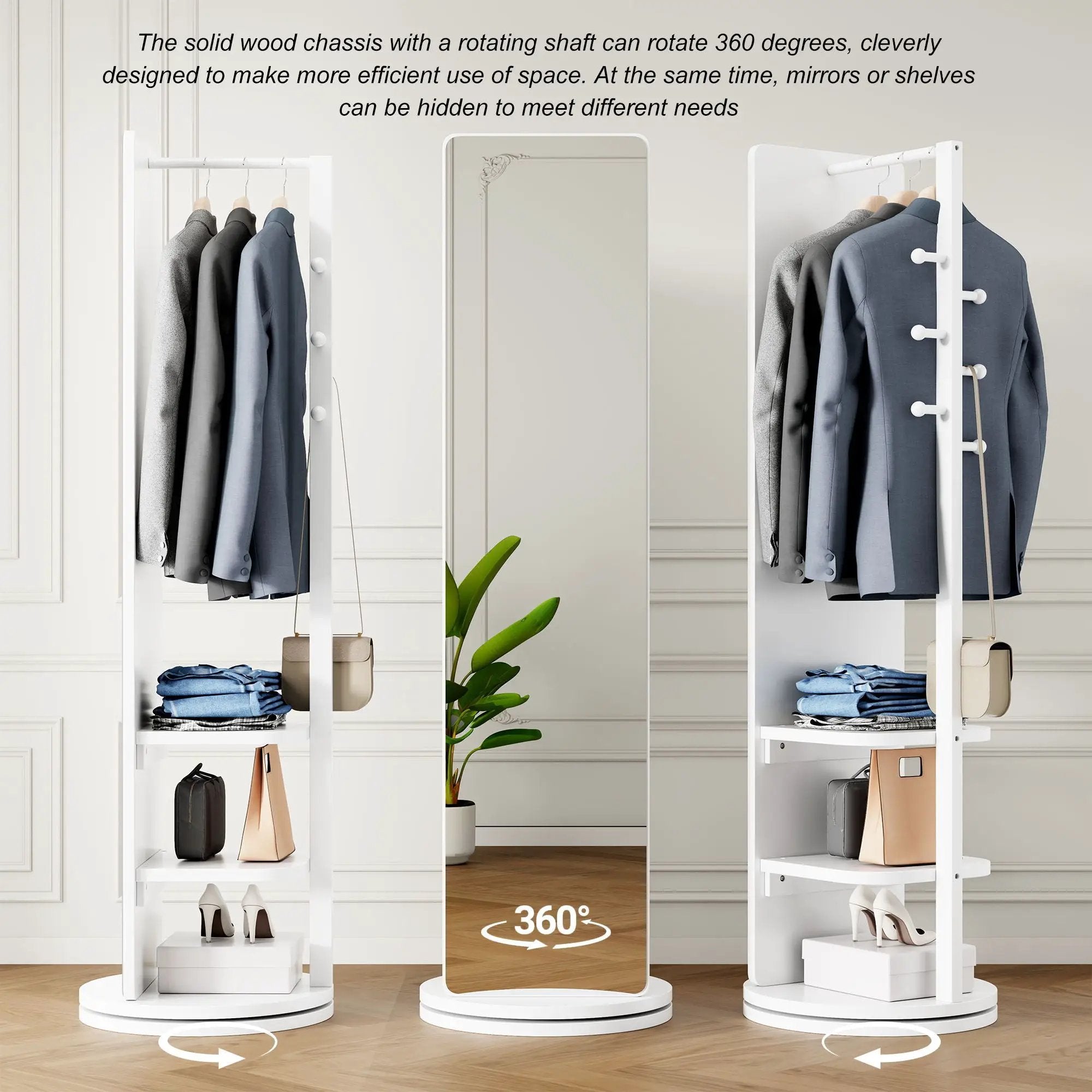 3 In 1 Multifunctional Full Length Clothing Mirror by Unique Piece Furniture