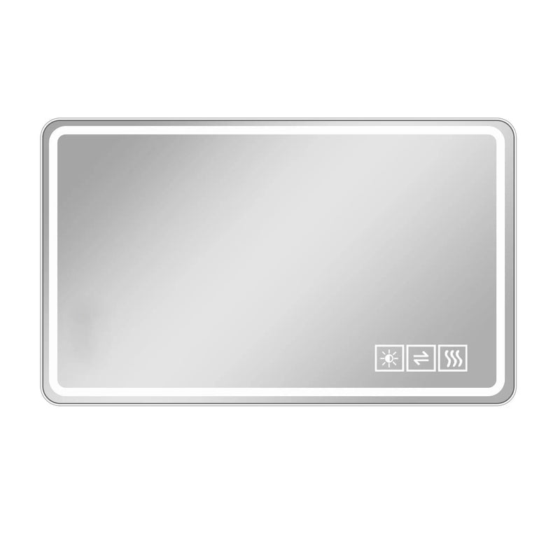 LED Bathroom Mirror Vanity Mirrors With Front Lights Wall Mounted Anti-Fog Frameless Make Up Mirror With Light Copper Free Silver Mirror Horizontal Or Vertical - Silver by Unique Piece Furniture