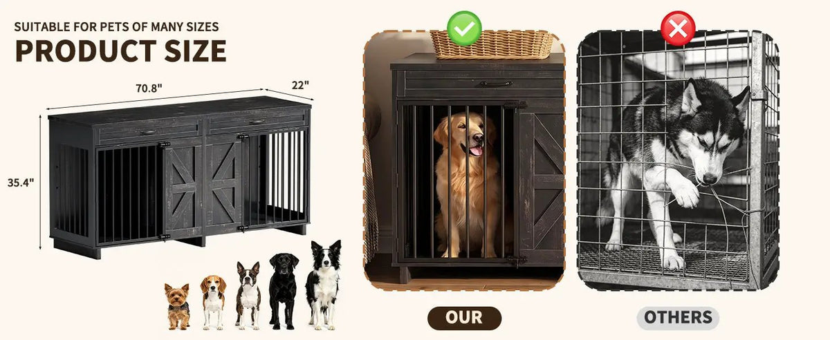 Dog Crate Furniture TV Stand by HouseOfZazla