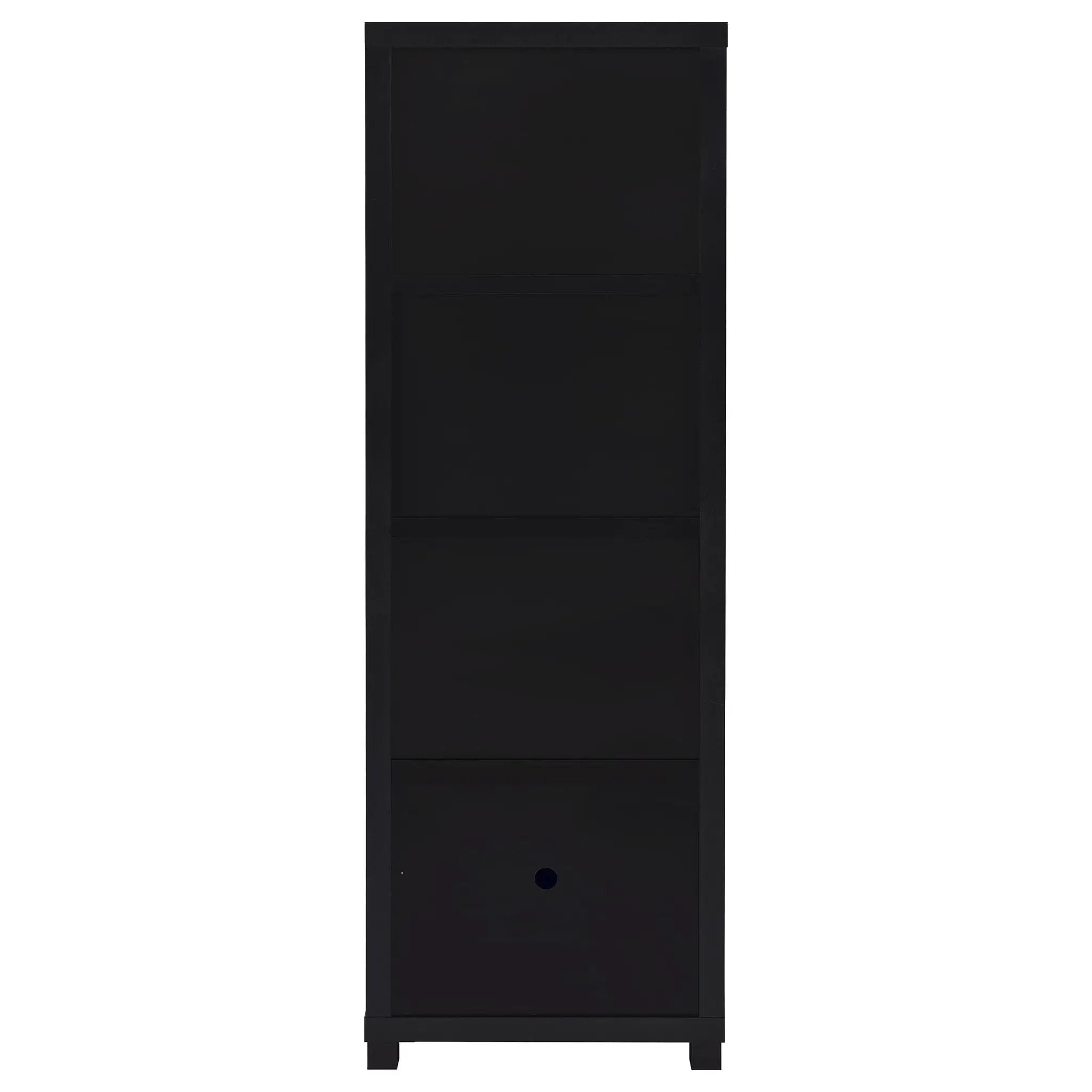 Jupiter 3-shelf Engineered Wood Media Tower Black by Unique Piece Furniture
