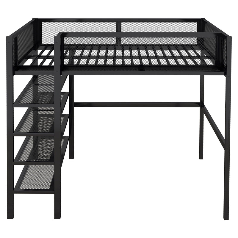 Loft Bed With 4 Tier Shelves And Storage by HouseOfZazla