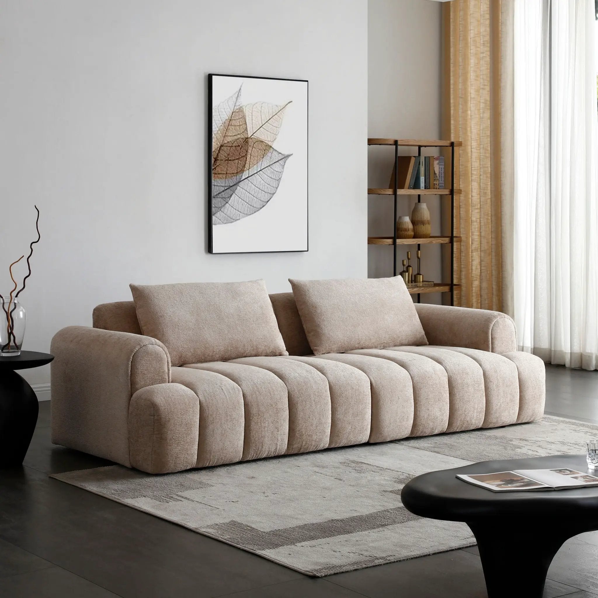 4 Seater Sectional Sofa For Living Room Spaces - Camel by Unique Piece Furniture