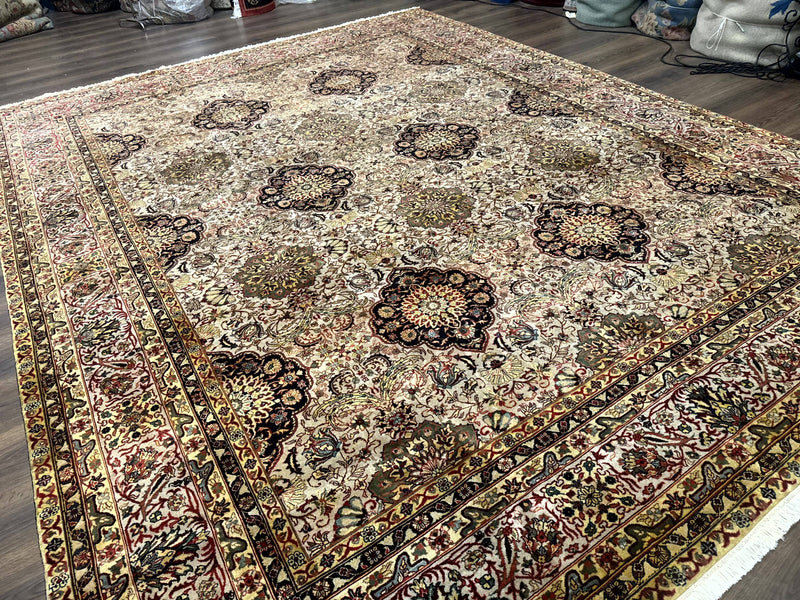 Indian Agra Rug 9x12, Fine Oriental Carpet by Jewel Rugs