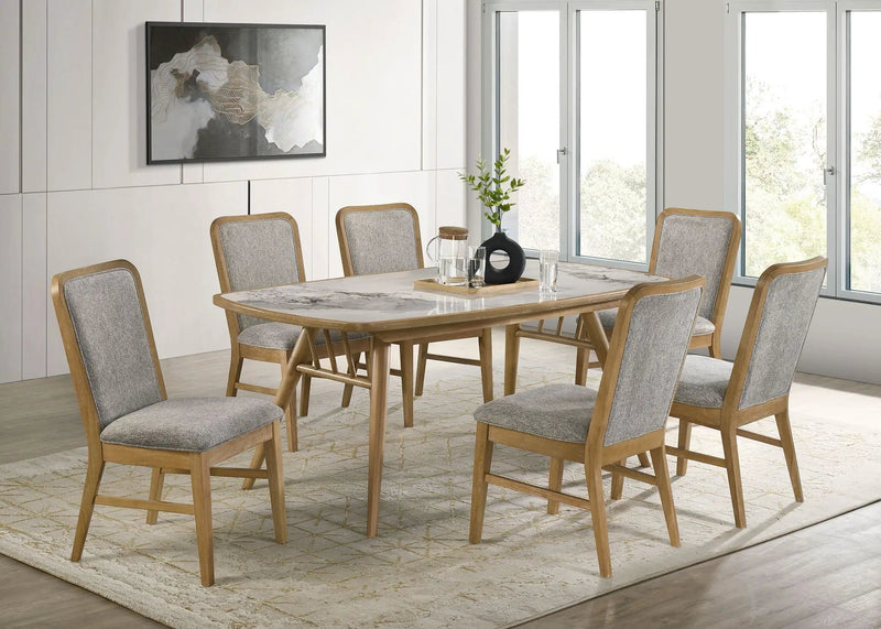 Croyden 7-piece Rectangular Dining Set Weathered Natural by Unique Piece Furniture