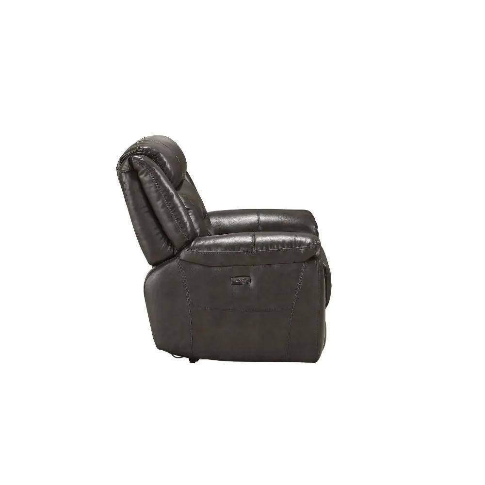 Imogen - Power Motion Recliner With USB - Gray Leather-Aire by Unique Piece Furniture