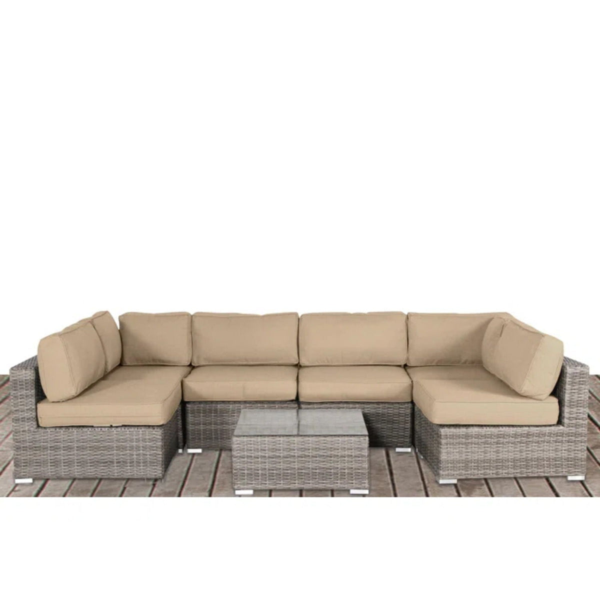 Seating Set With Cushions Handcrafted Wicker Design, photo 26 of 31