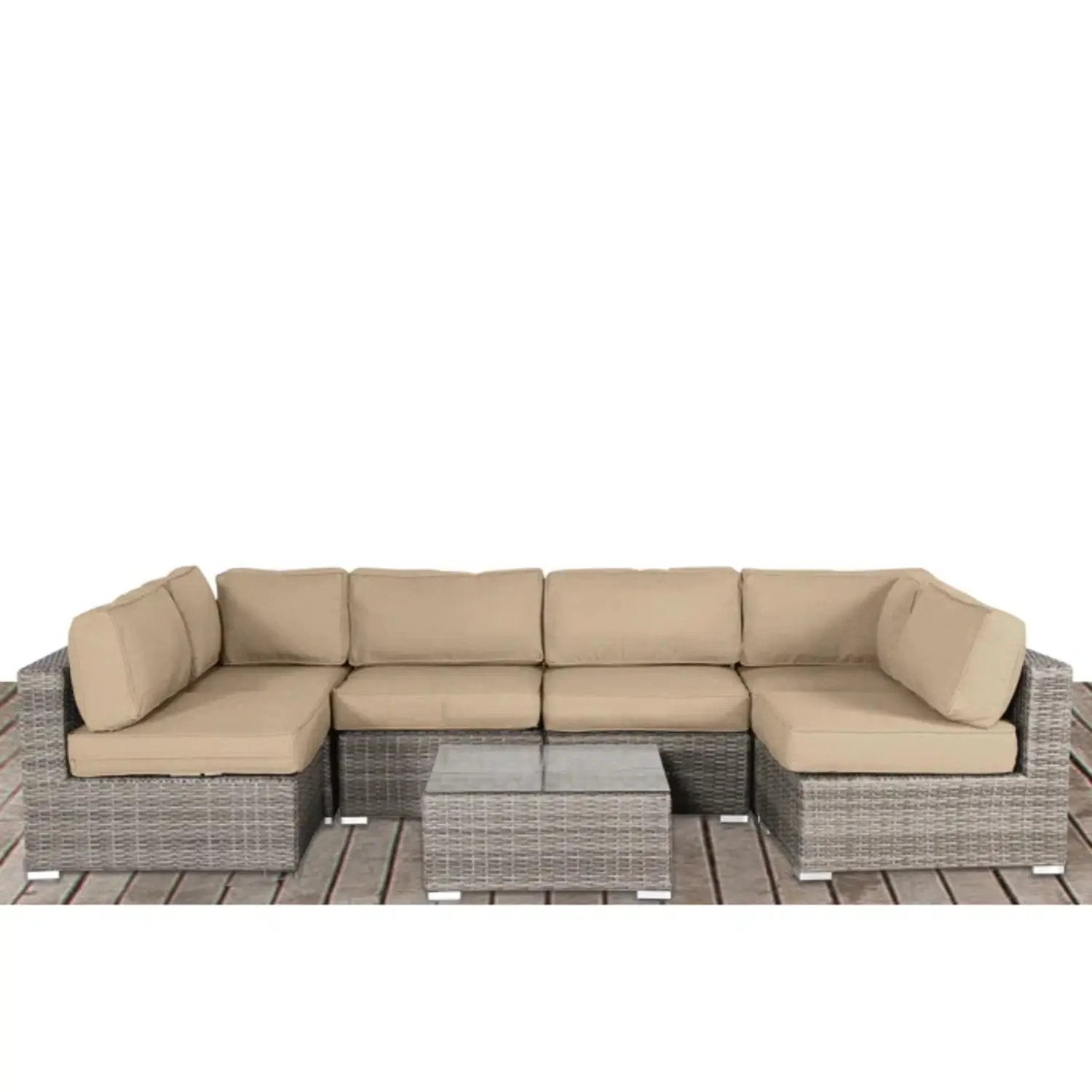 Seating Set With Cushions Handcrafted Wicker Design by Unique Piece Furniture