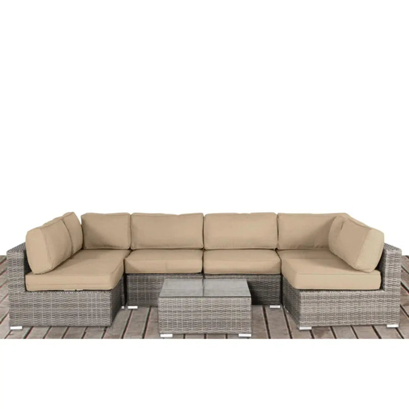 Seating Set With Cushions Handcrafted Wicker Design by Unique Piece Furniture