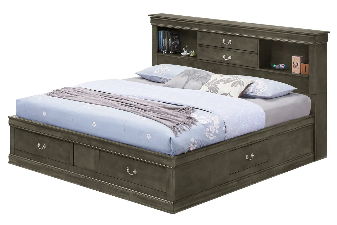 Traditional Style Bookcase Storage Bed by HouseOfZazla