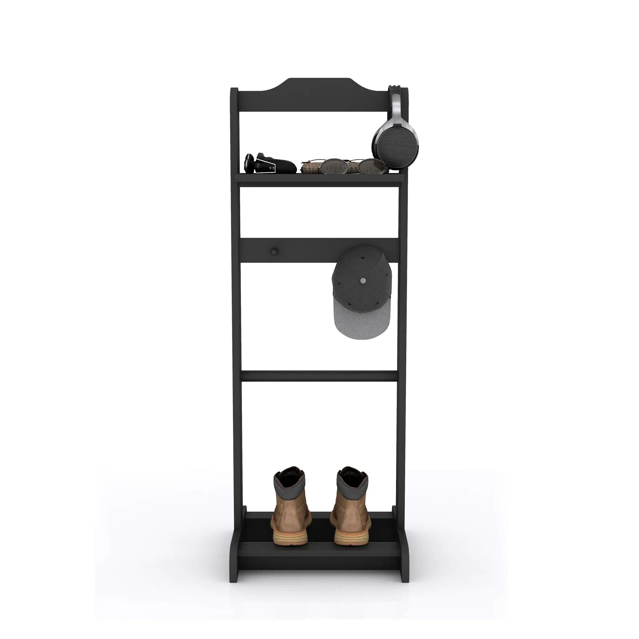 Accent Portable Garment Rack, Clothes Valet Stand With Storage Organizer by HouseOfZazla