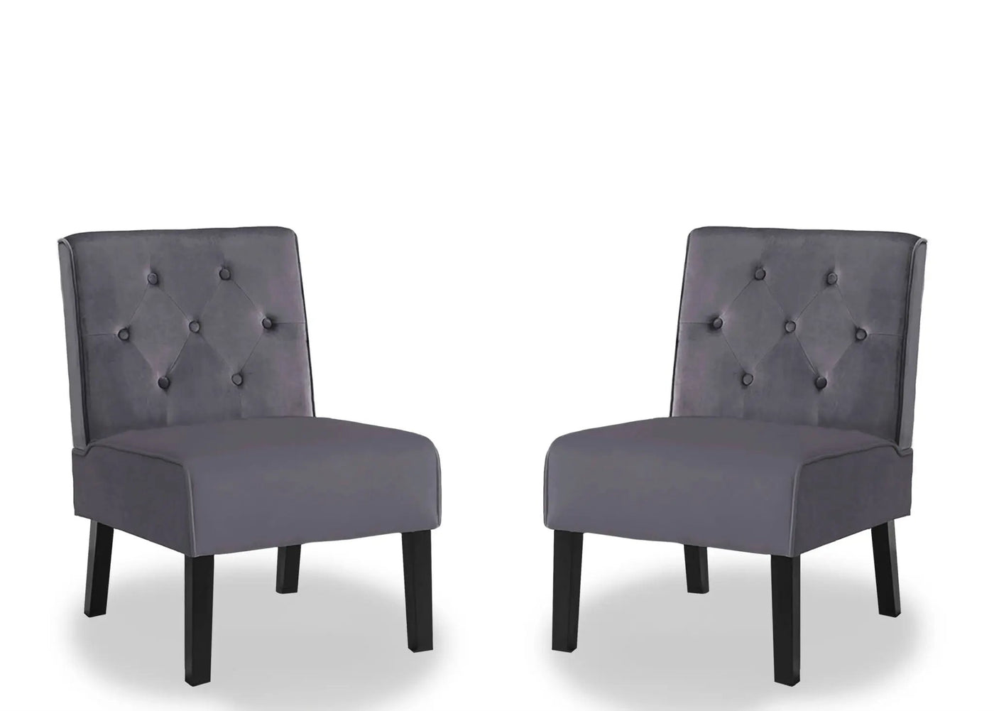 Reese - Living Room Armless Button Tufted Pattern Accent Chair (Set of 2) by Unique Piece Furniture