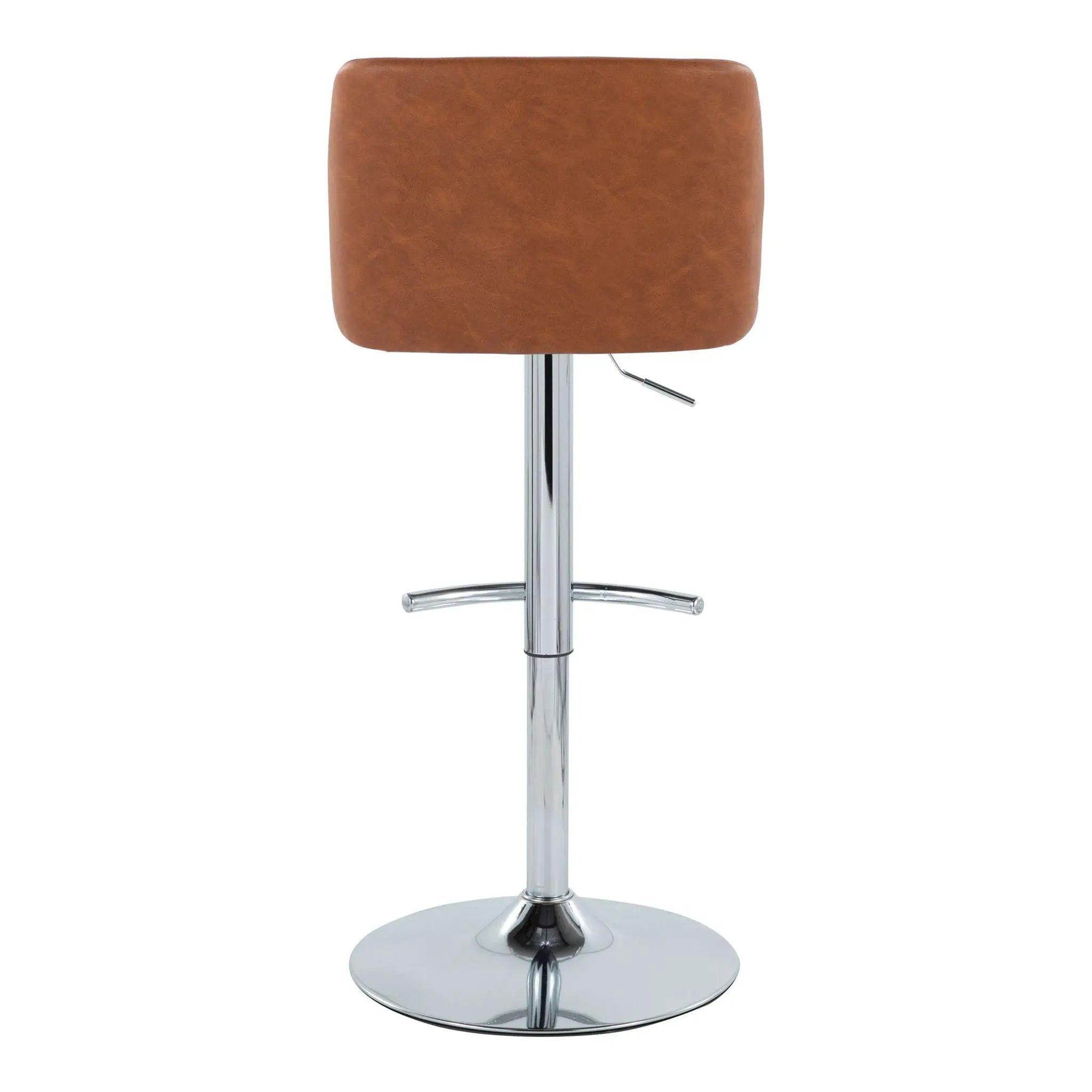Toriano - Contemporary Adjustable Barstool With Swivel & Rounded T Footrest (Set of 2) by Unique Piece Furniture