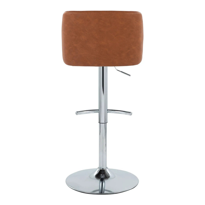 Toriano - Contemporary Adjustable Barstool With Swivel & Rounded T Footrest (Set of 2) by Unique Piece Furniture
